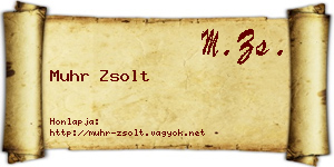 Muhr Zsolt névjegykártya